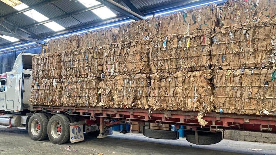 Truckload of Used Cardboard Bales - Tampa FL 33647