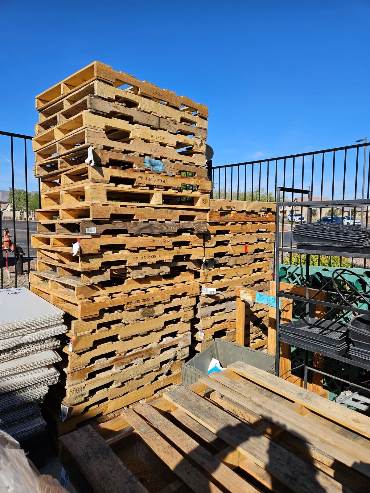 Stack of Used Skids