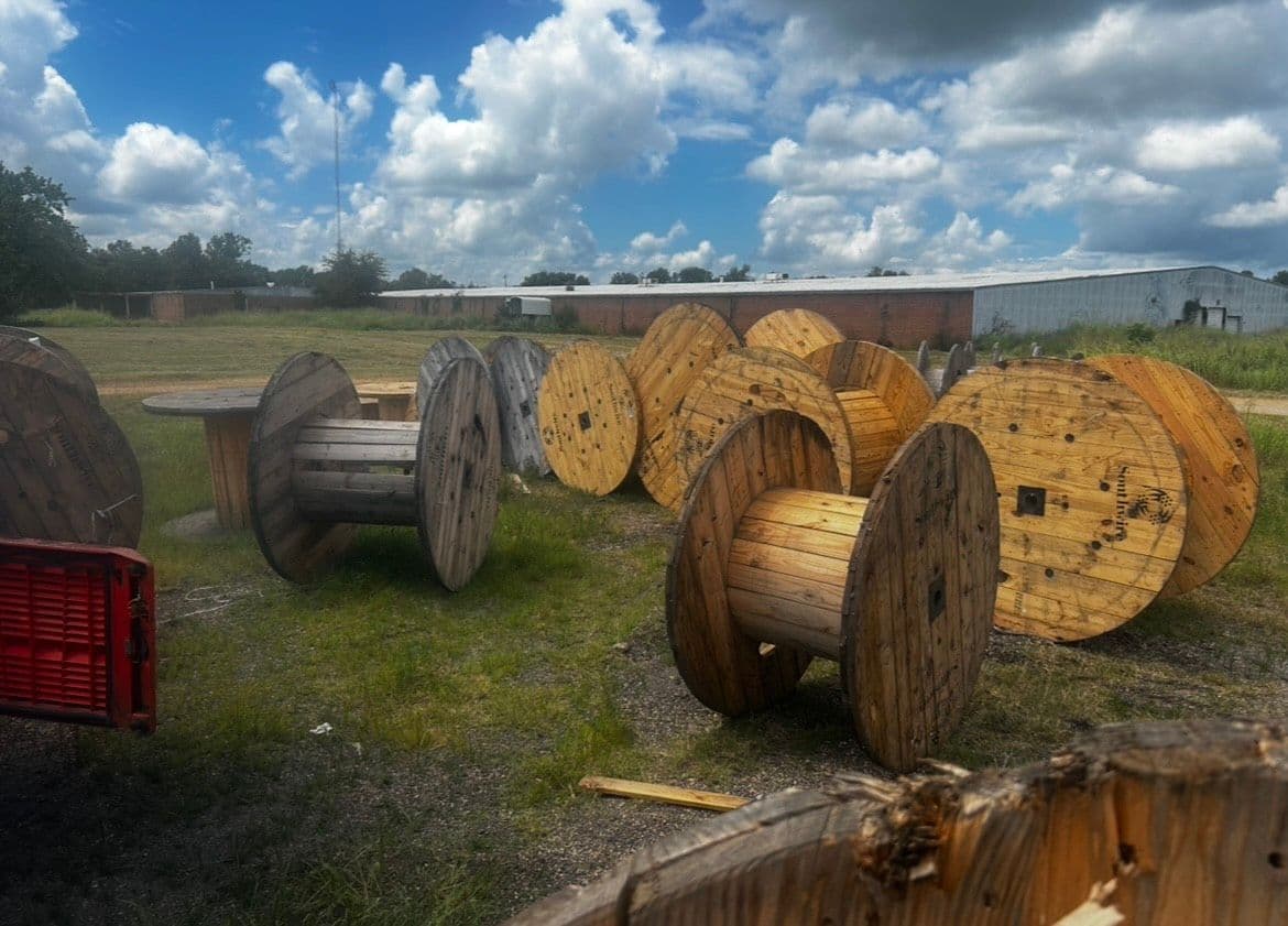 Used 36 Inch Wooden Spools - Prairie, MS 39756 - Image 1