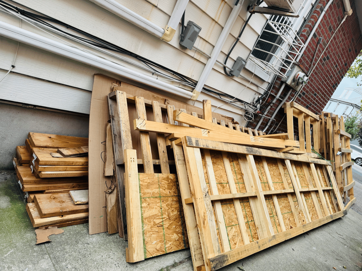 Used 10x5 Hardwood Open Slat Wood Crates - Brooklyn, NY 11223