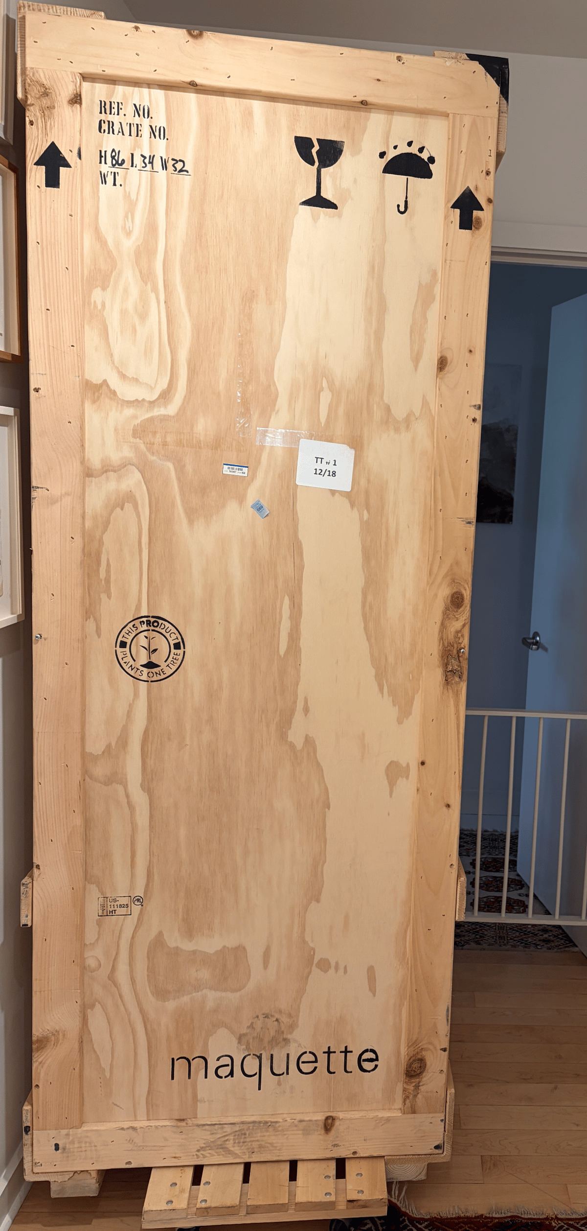Used 34x32x86 Plywood Closed/Solid Wood Crates - New York City, NY 10013