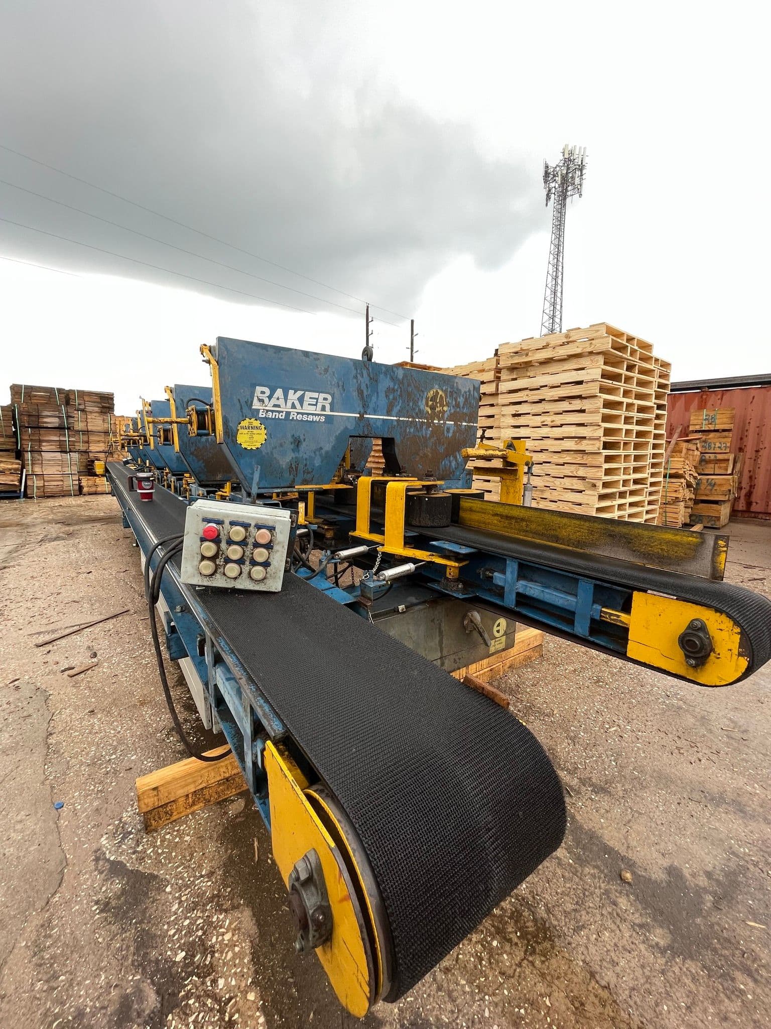 Used 1992 Baker Six-Head Band Resaw 12" x 12" capacity.