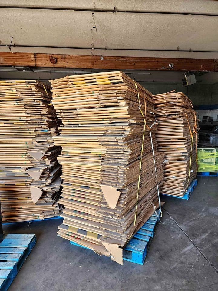 48 x 40 x 24 Used 3 Wall Produce Cardboard Bins- Newport News VA 23608