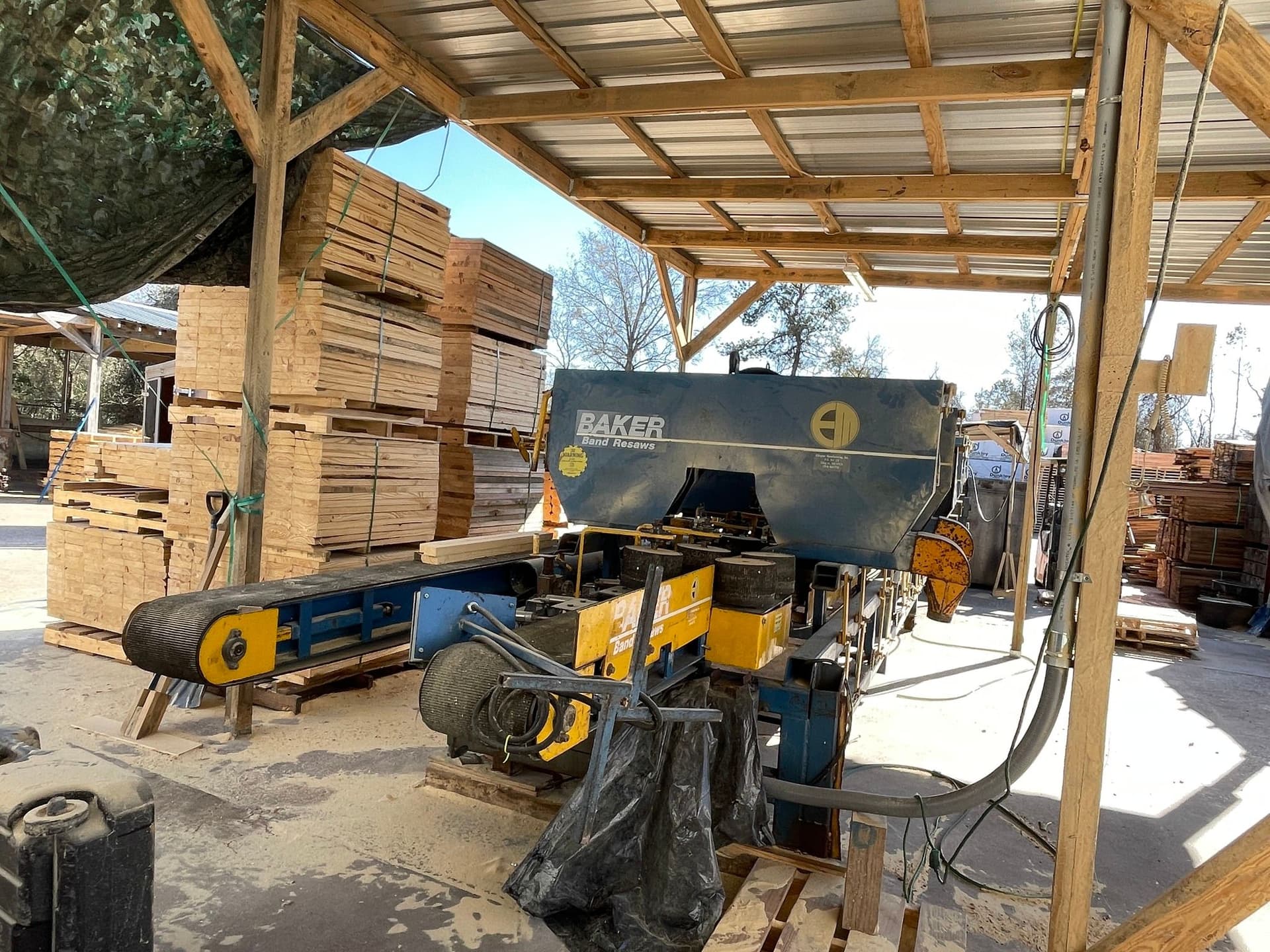 Used 1992 Baker Six-Head Band Resaw 12" x 12" capacity.