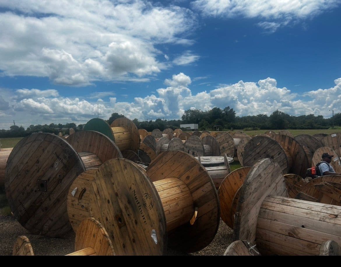 Used 36 Inch Wooden Spools - Prairie, MS 39756 - Image 2