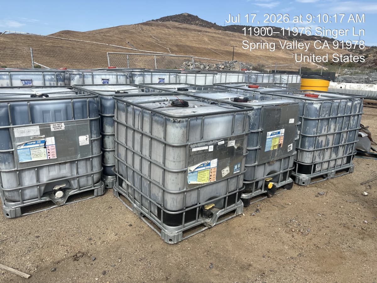 Used 330-Gallon 2" Ball Valve Steel Cage IBC Totes - Spring Valley, CA 91978