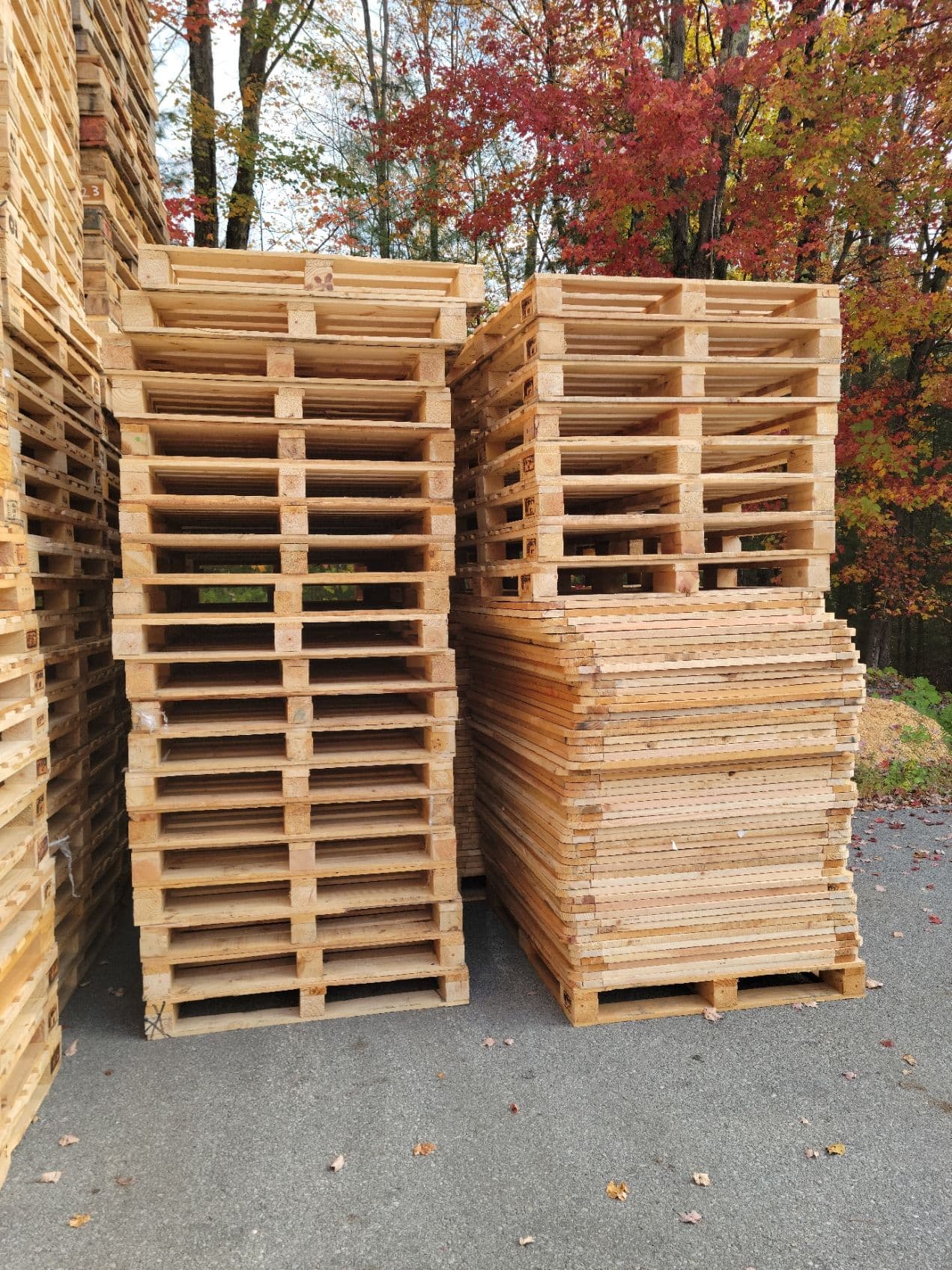 Stack of 9 Block Pallets 