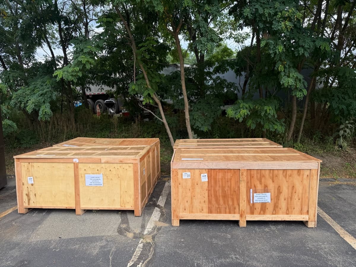 Used 75x39x35 Wood Crates