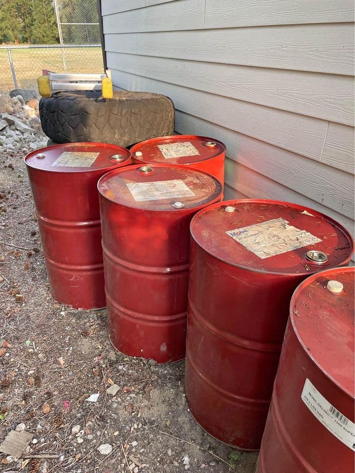 55 Gallon Used Metal Drums - Wells ME 04090
