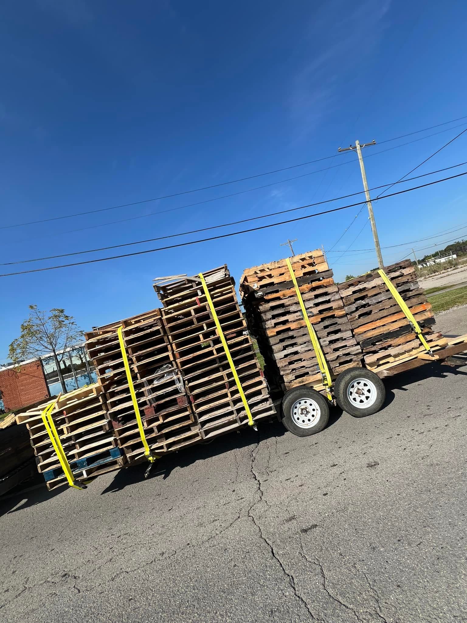 Repaired Grade B 48 x 40 Wood Pallets - Troy, MI 48098