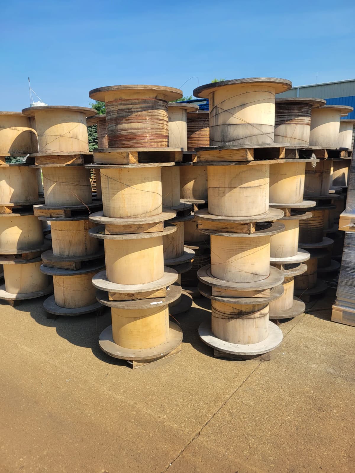 Used Wooden Spools