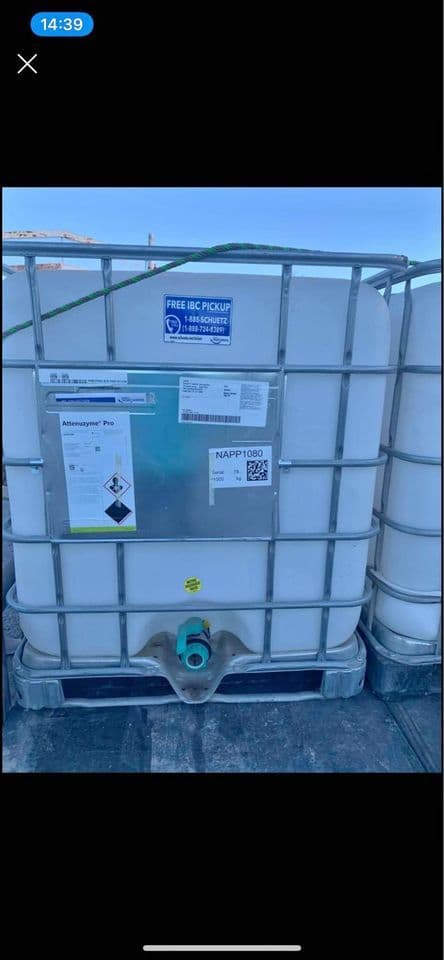 275 Un-Rinsed Used Ball Valve IBC Tanks - Huron SD 57350