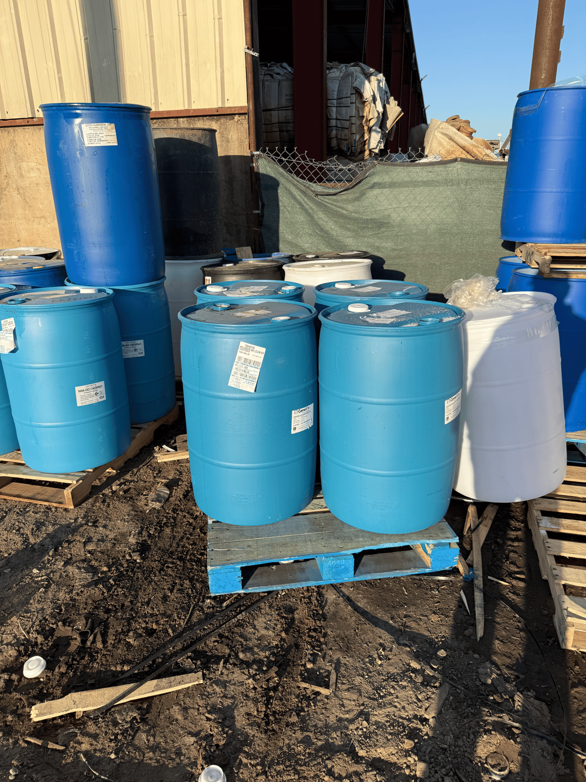 Used 55-Gallon HDPE Closed Head (Fixed Top) Plastic Drums - Fort Smith, AR 72901