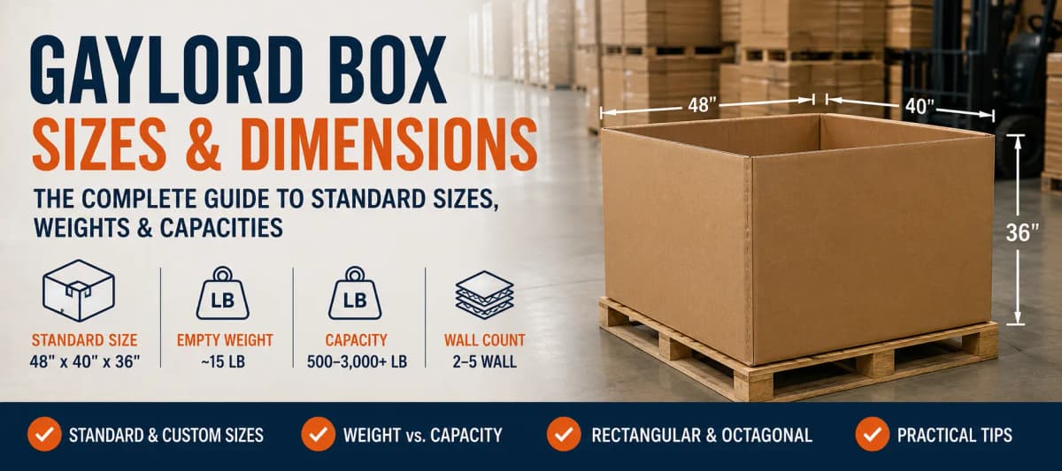 Gaylord Box Sizes & Dimensions: Standard Sizes, Weight & Capacity