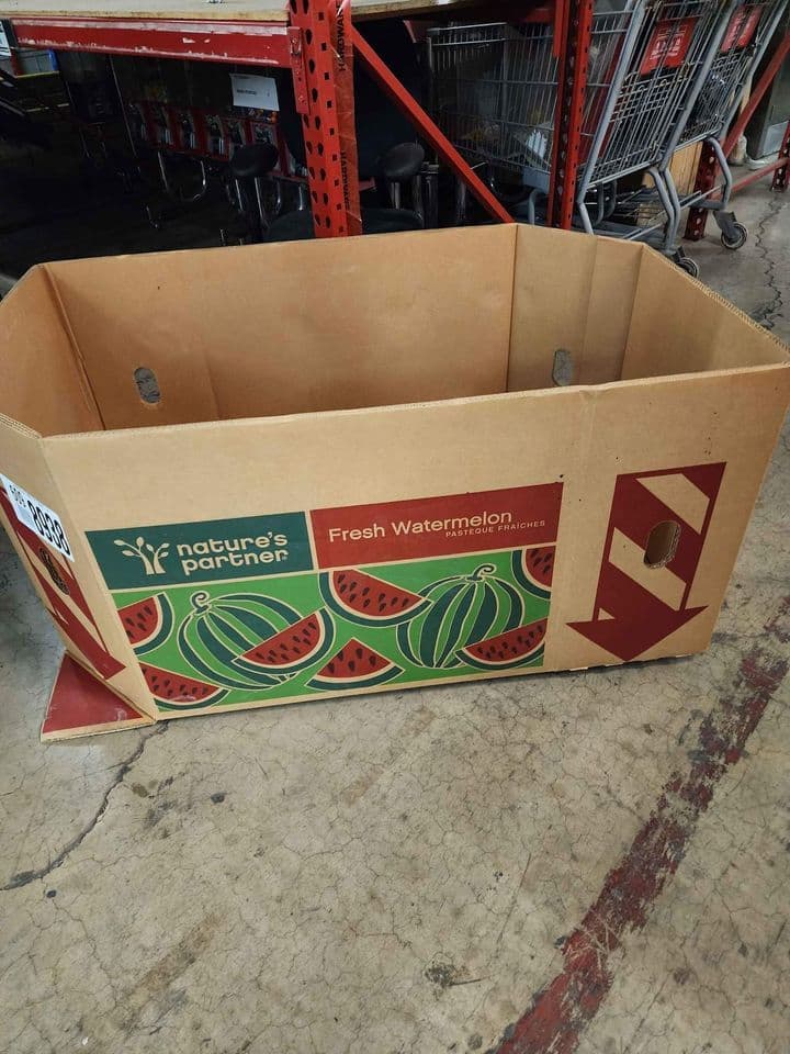 48 x 40 x 24 Used Watermelon 3 Wall Produce Boxes - New Baltimore MI 48047