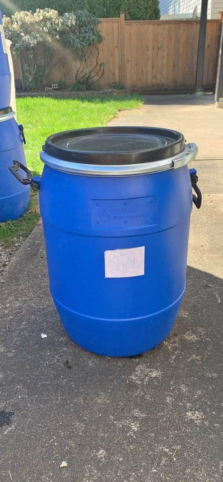 Used 60 Gallon Food Grade Plastic Drums - Salem OR 97301