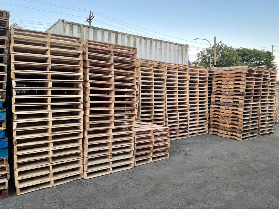 Stack of Grade A Wood Pallets 