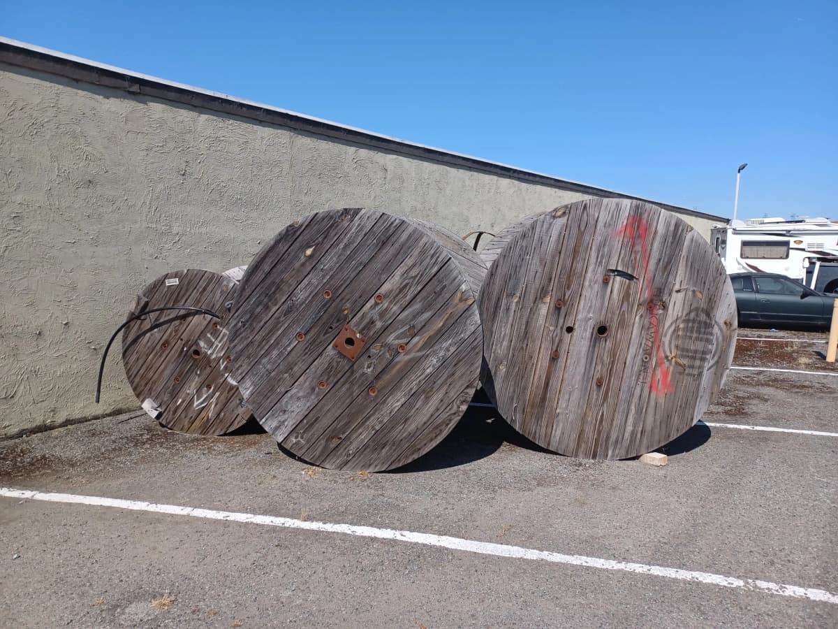 Used Wooden Spools