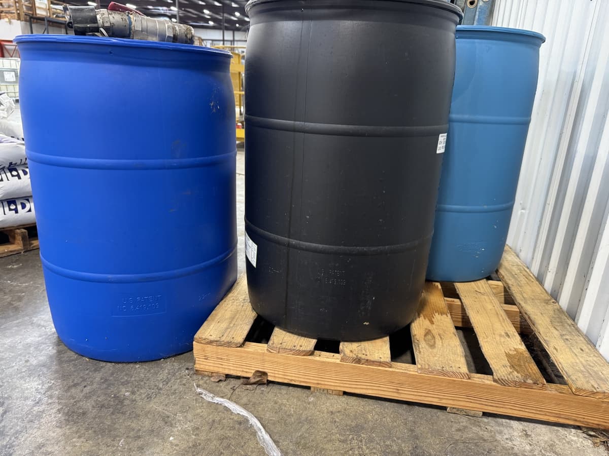 Used 55-Gallon Plastic Drums