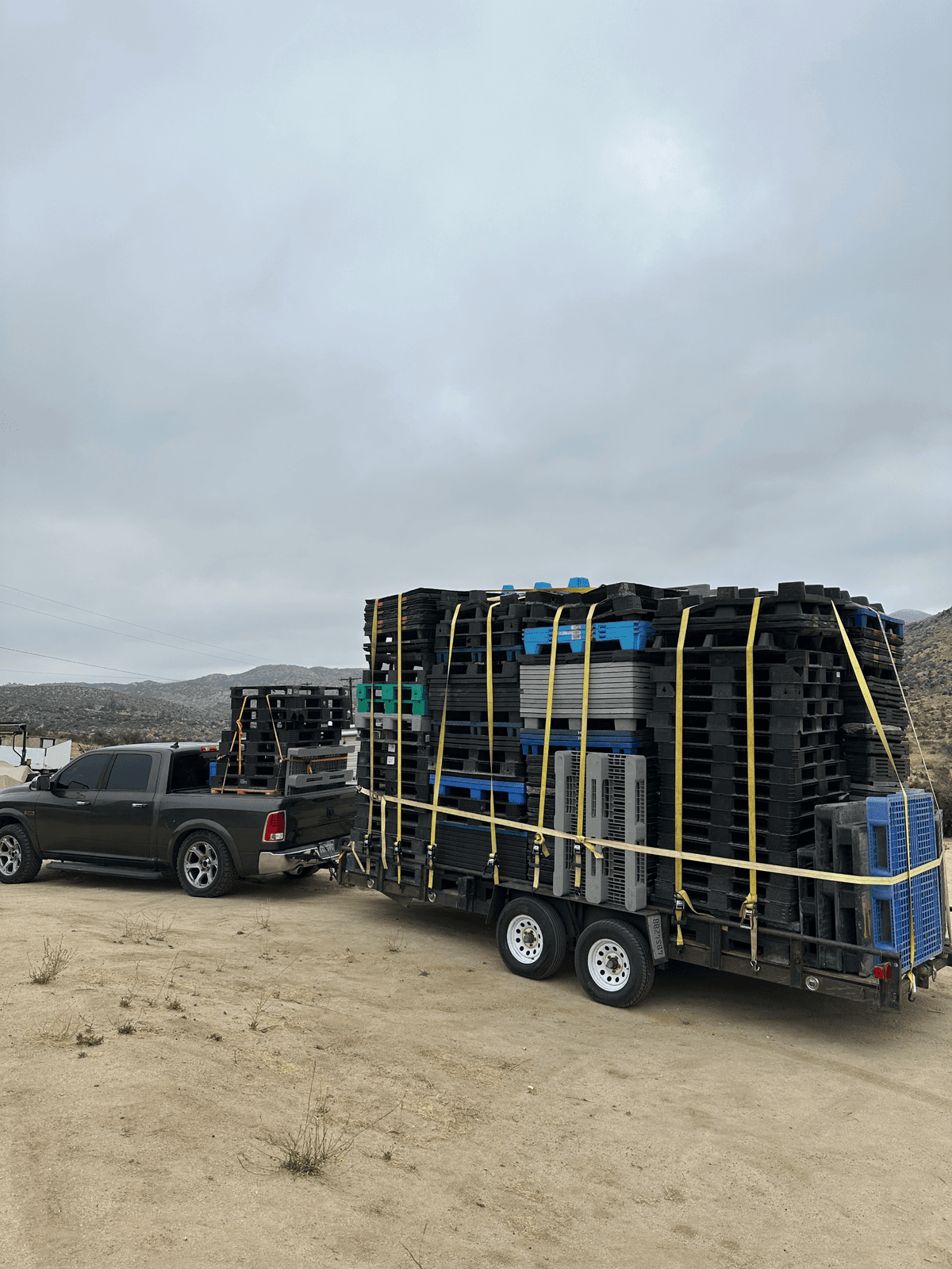 Used 48x40x6 Plastic Crates