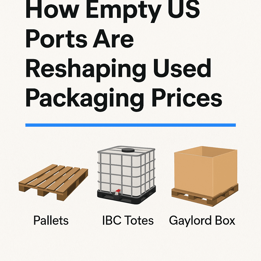 How Empty US Ports Are Reshaping Used Packaging Prices: Pallets, IBC Totes & Gaylord Boxes