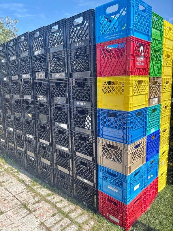 13'' x 13'' x 11' Food Grade Plastic Crates - Bear DE 19701